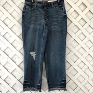 C Est 1946 Hi-Rise Straight Ankle Denim Jeans Shape Enhancing